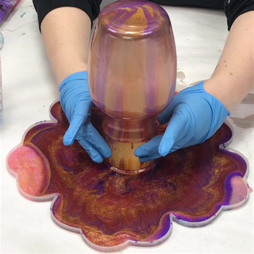 5.5K views · 52 reactions | In this video, I wanted to cover the most common issue I've seen people have with doing a resin pour on a vase - transparency! Luckily, this is an easy fix and either way you probably get a gorgeous resin bowl out of it :) | Mixed Media Girl | Facebook
