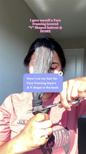 DIY V Shaped Haircut: Face Framing Layers & V Shape at Home