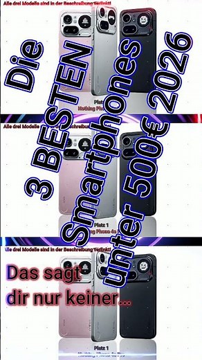 Die 3 BESTEN Smartphones unter 500€ 2026 Punkt