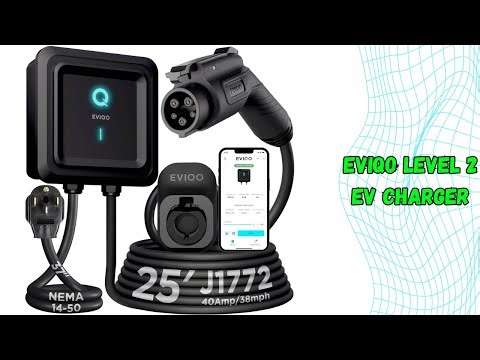 EVIQO Level 2 EV Charger - Weatherproof IP66 Design - Reliable Home Charging