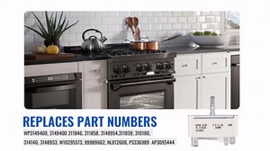 Infinite Control Switch 3149400/812639 / 66004-AF38 Range Burner Surface Element Switch Replacement for Whirlpool Maytag Range Replace 3148954, WP3149400, WP3149400VP, PS11740783, 336989