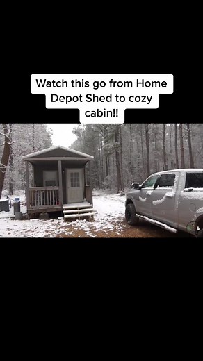 Cozy Cabin Transformation from Home Depot Shed