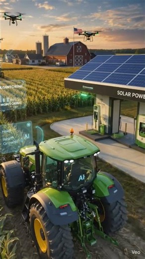 🤖 Future of American Farming! AI Tractor & Solar Farm Hack 🌽🚜