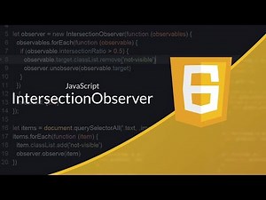 JavaScript Tutorial: IntersectionObserver