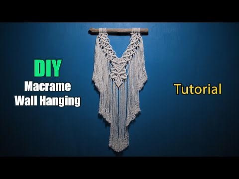 Easy Tutorial Driftwood Macrame Wall Hanging | Macrame For Beginners | Boho Style | LIT decor