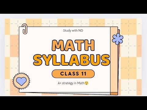 Class 11 math syllabus🙀❤️😲✍️