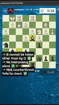 Queen Pin in 19 moves vs 1800 ELO | Queen Pin SERIES °7 #chess #bulletchess