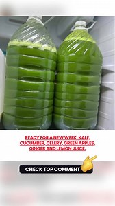 12K views · 74 reactions | Ready for a new week. Kale, cucumber, celery, green apples, ginger and lemon juice. Must express something to keep getting my recipes  Full recipe in the first comment  | We Love Health Tips | Facebook
