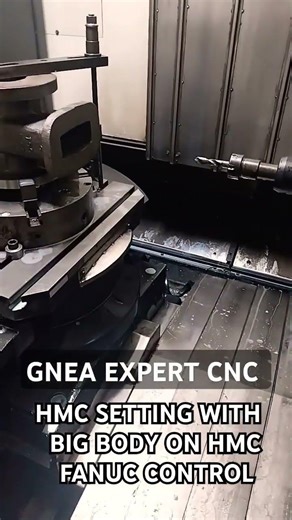 HMC SETTING WITH BIG BODY ON HMC FANUC CONTROL #hmcshorts #hmcsetting #hmc #cnc