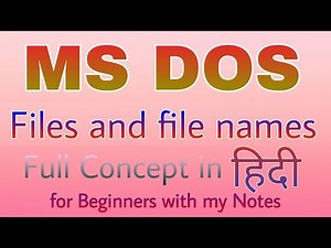 Files and File names of DOS(Disk Operating System) | Complete DOS Course for free #littlecoder #3