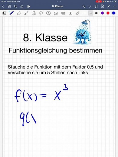 Mathematics: 8th grade, determining the function equation