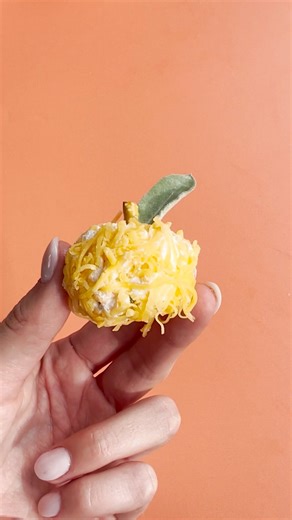 🎃🧀 These pumpkin cheese balls are a real fall treat, made with creamy Cabot cheddar and cream cheese! | Cabot Creamery Cooperative