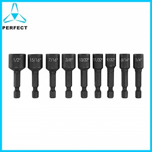 [Hot Item] SAE Inch Size 5/16" X 1-7/8" Hex Socket Magnetic Nut Setter Drill Bit Adapter for Electric Screwdriver