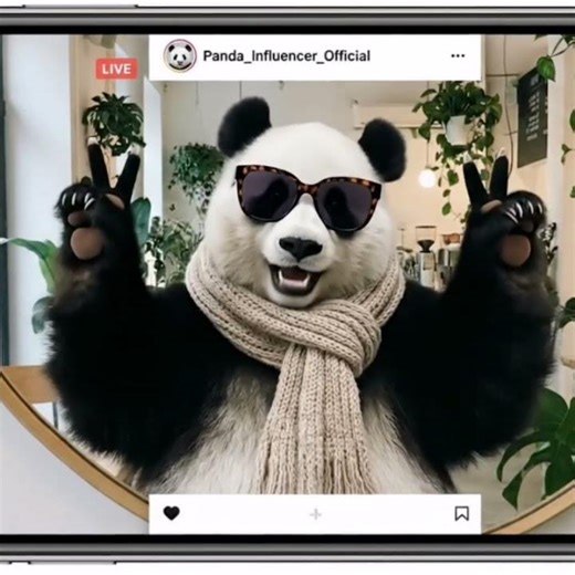 “POV: Influencer life is dangerous 🐼📸”