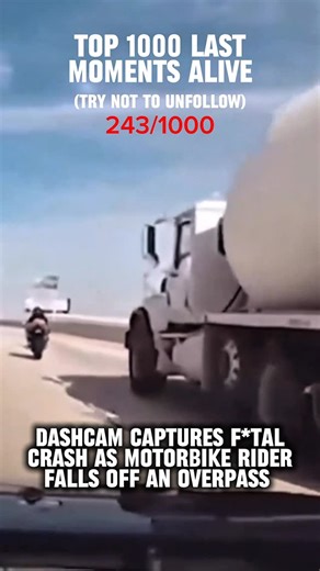 Last Moments Alive on Instagram: "On March 29, 2019, a motorcycle crash in Tampa, Florida, ended in tragedy on a Tampa-area overpass. Florida Highway Patrol reported that two motorcycles collided while traveling west on SR-400 near 50th Street. During the impact, 35-year-old Eric Jordan was thrown from his bike, ejected over the barrier wall, and fell nearly 100 feet onto the roadway below. Jordan was rushed to the hospital but later died from his injuries. The other motorcycle involved fled the