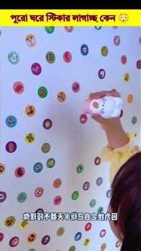 পুরো ঘরে স্টিকার লাগাচ্ছ কেন 😳#shorts