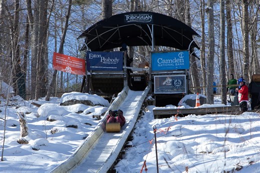 34th US National Toboggan Championships Held At Maine Ski Resort