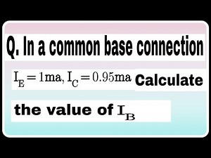 COMMON BASE CONNECTION CALCULATED