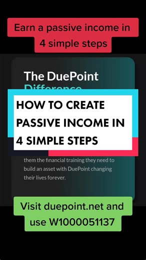 visit duepoint.net and learn how to create a passive income in 4 simple steps. if you want to get started, use W1000051137 and Nick and I will coach you to replace any size income #christianbusiness #tiktoksouthafrica🇿🇦 #passiveincome #opportunity