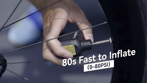 dwndpump Mini Bike Pump, Electric Bike Tire Pump Max 100 PSI, Portable Bike Air Pump with Presta and Schrader Valve, for Road Bikes (No Pressure Gauge)