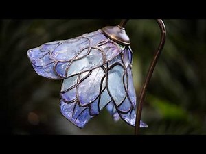 DIY Faux Stained Glass Bluebell Lamp | Tiffany-Style Inspired Craft 🌿💡