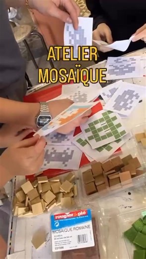 Atelier mosaïque mercredi.. Audrey Besnard #sucyenbrie | Atelier figuier cerise