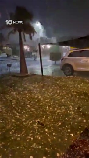 A supercell storm swept through parts of south-east Queensland overnight, bringing wild weather and causing damage to homes and properties. Videos shared on social media show intense lightning and hailstones up to nine centimetres wide smashing through roofs and cars. The Bureau of Meteorology (BOM) issued a severe weather warning earlier, stating, “These warnings are in place due to expected severe weather conditions, which may include heavy rainfall, hail, and strong winds.” “Residents are adv