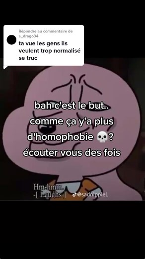Réponse à @s_drago34 le pire c'est que les trois mots de la devise de la République française c'est liberté fraternité et ÉGALITÉ. si vous aimez pas l'égalité et vous êtes homophobe bah partez?