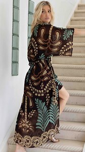 Effortless and universally flattering, the La Dolce Vita dress is a sell out for a reason. Don’t miss out on yours. Shop now - https://threeofsomething.com/products/palmita-morena-resort-maxi-dress | Three of Something
