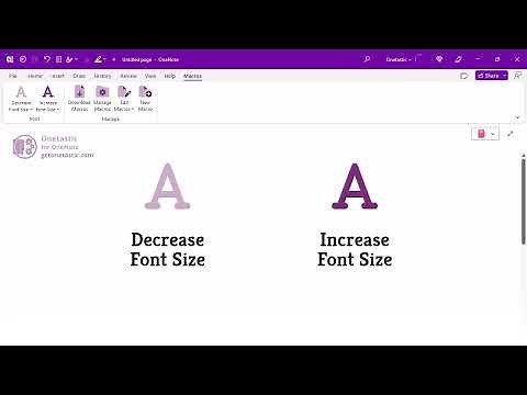 Quickly increase or decrease font size in OneNote