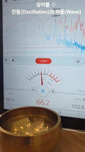 싱잉볼 진동(Oscillation) 파동(Wave)측정하기 #shorts #쇼츠 #숲으로간과학자 #유튜브쇼츠 #과학 #유아과학 #초등과학 #oscillation #wave