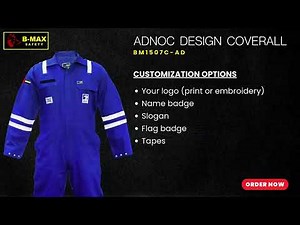 BM1507C-AD #Cotton Coverall #adnoc #design