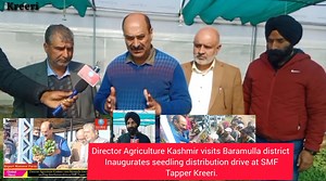 5.9K views · 46 reactions | Director Agriculture Kashmir visits Baramulla district Inaugurates seedling distribution drive at SMF Tapper Kreeri. #Report_Mansoor_Parey | Global News Network | Facebook