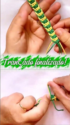 Final touches on a MACRAME BRACELET!