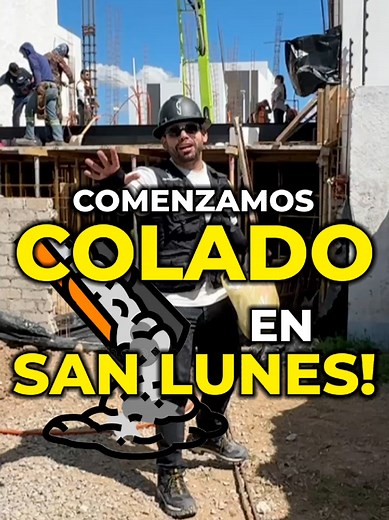 Día de colado en San Lunes: Ingeniería Civil en Acción