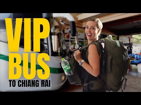 VIP BUS from CHIANG MAI to CHIANG RAI + FIRST IMPRESSIONS! 🇹🇭 Thailand Travel Vlog