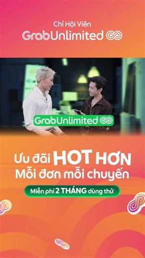Wean Le tiết lộ “bí kíp” tiết kiệm cho mọi đơn hàng GrabFood, GrabMart và tận hưởng ưu đãi mọi chuyến xe GrabBike, GrabCar!! —-- Lưu ý: ⭐️Áp dụng cho người lần đầu tham gia gói Hội Viên GrabUnlimited. ⭐Số lượng ưu đãi có hạn. ⭐Vui lòng sử dụng mã trong thời hạn từ ngày 24/07/2026 đến hết 31/08/2026.