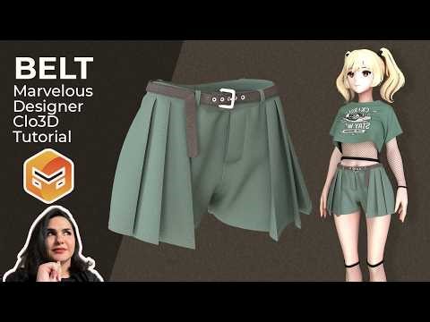 Realistic Belt with Buckle Tutorial in Marvelous designer/ Clo3d_ Part.2