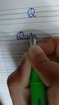 #how to write cursive capital letter Q in words #english #educational