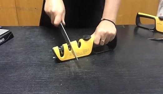 How to sharp a knife by using a knife sharpener