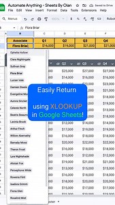 Easily return multiple results with a single XLOOKUP formula! | Sheets By Olan