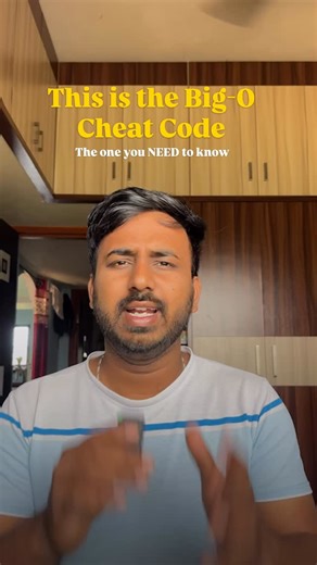 Nilesh Hadalgi | Techie Programmer on Instagram: "🚀 Want to crack time complexity without getting lost in theory? Here’s the Big-O cheat code every coder needs: 👉 just count the loops. ✨ No loop = O(1) ✨ 1 loop = O(n) ✨ 2 loops = O(n²) ✨ n loops = O(nⁿ) That’s it — simple, powerful, and interview-ready. 🔥 💡 Save this if you’ve got coding interviews coming up. Tag a friend who always gets stuck on Big-O. 🙌 #Coding #BigO #TimeComplexity #CodeTips #ProgrammingHumor #SoftwareEngineer #LearnToCo