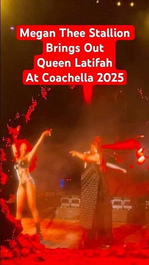 Megan Thee Stallion Brings Out Queen Latifah At Coachella 2025 | Billboard #Shorts