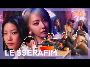 [KPOP REACT] LE SSERAFIM (르세라핌) - 'EASY' (MV + CHOREOGRAPHY REACTION by GRAVITY Crew) [ENG SUB]