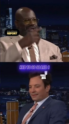 Shaq’s Hilarious Bathroom Emergency on Live TV! TNT Crew Reaction #shaq #jimmyfallon #tonightshow