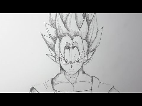 🥇 Cómo 🅳🅸🅱🆄🅹🅰🆁 a GOKU SSJ 1 paso a paso A LÁPIZ ✅ Dibujo de Goku Fase 1【 MUY FÁCIL 】
