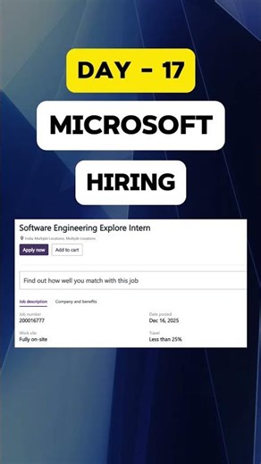 Microsoft Careers 🚀 | Internship Hiring | Apply Now