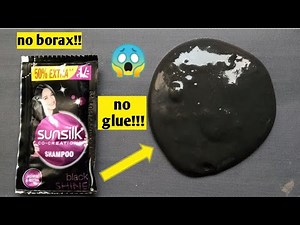Diy shampoo slime|How to make slime with sunsilk shampoo|No glue slime|Shampoo slime no glue