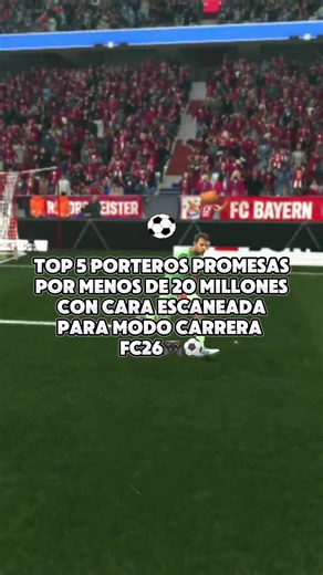 Top 5 porteros promesas con cara escaneada por menos de 20 millones🎮⚽️#fc26 #eafc #modocarrera #careermode #wonderkid