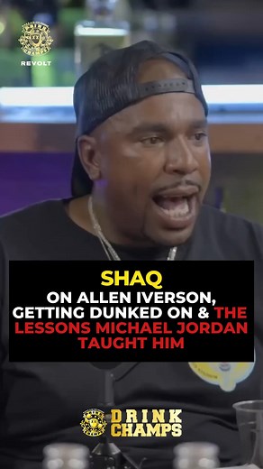 946K views · 35K reactions | “I laid Michael Jordan out once, then helped him up. He said, ‘Don’t ever help nobody up.’” Shaquille O' Neal keeps it 100 about his toughest battles in the NBA, his rivalry with Allen Iverson, the rare players who dunked on him, and a powerful lesson Michael Jordan taught him about failure and success on Drink Champs | Drink Champs | Facebook